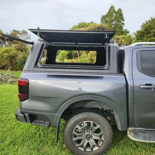 GRG Aluminium Canopy For Ford Ranger Next-Gen 07/2022-Current, Dual Cab 4 Sided Window Toughened Glass