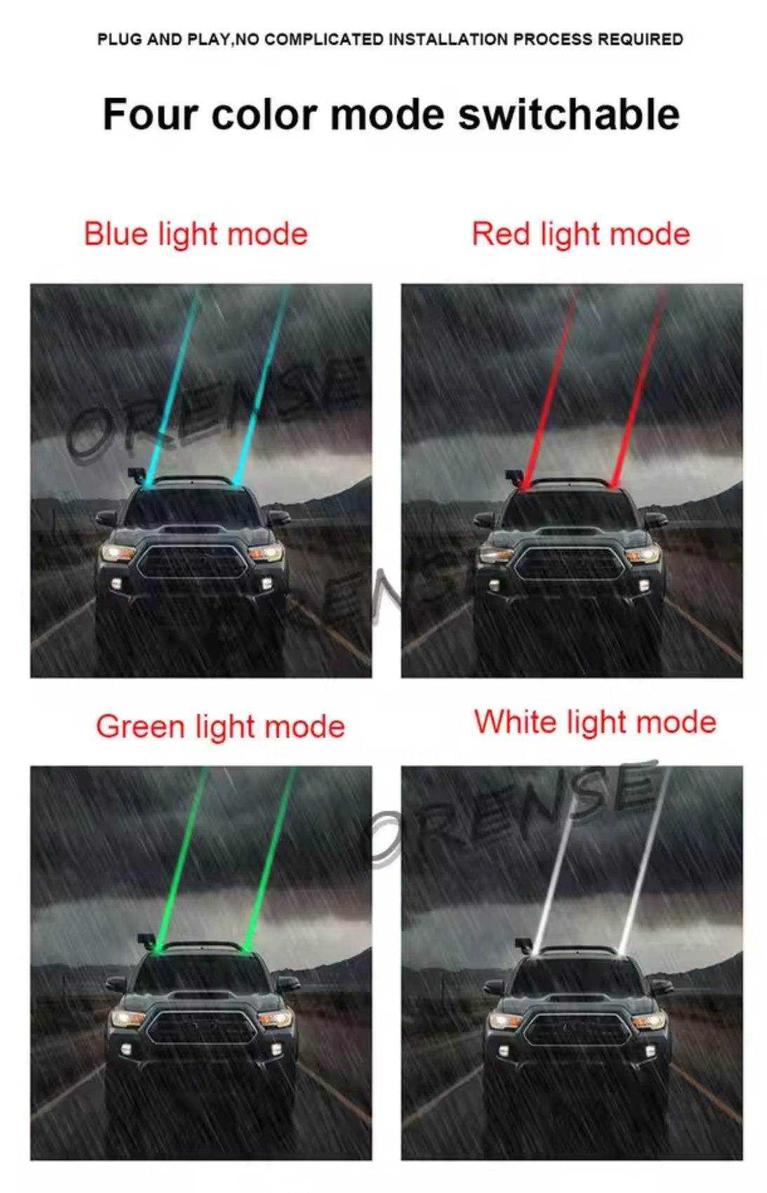 Led Laser Whip Light. MULTI COLOUR MODEL