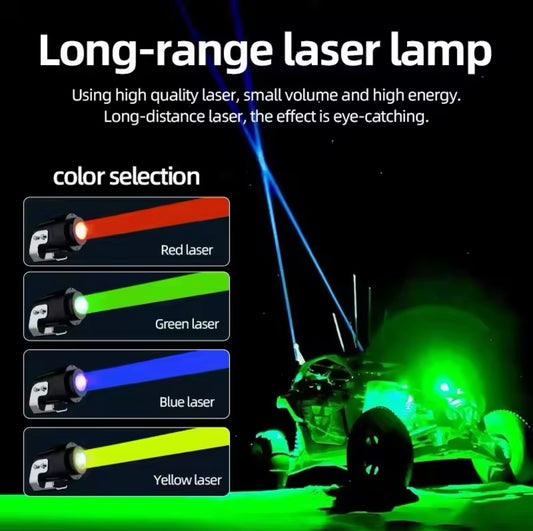 Led Laser Whip Light. MULTI COLOUR MODEL