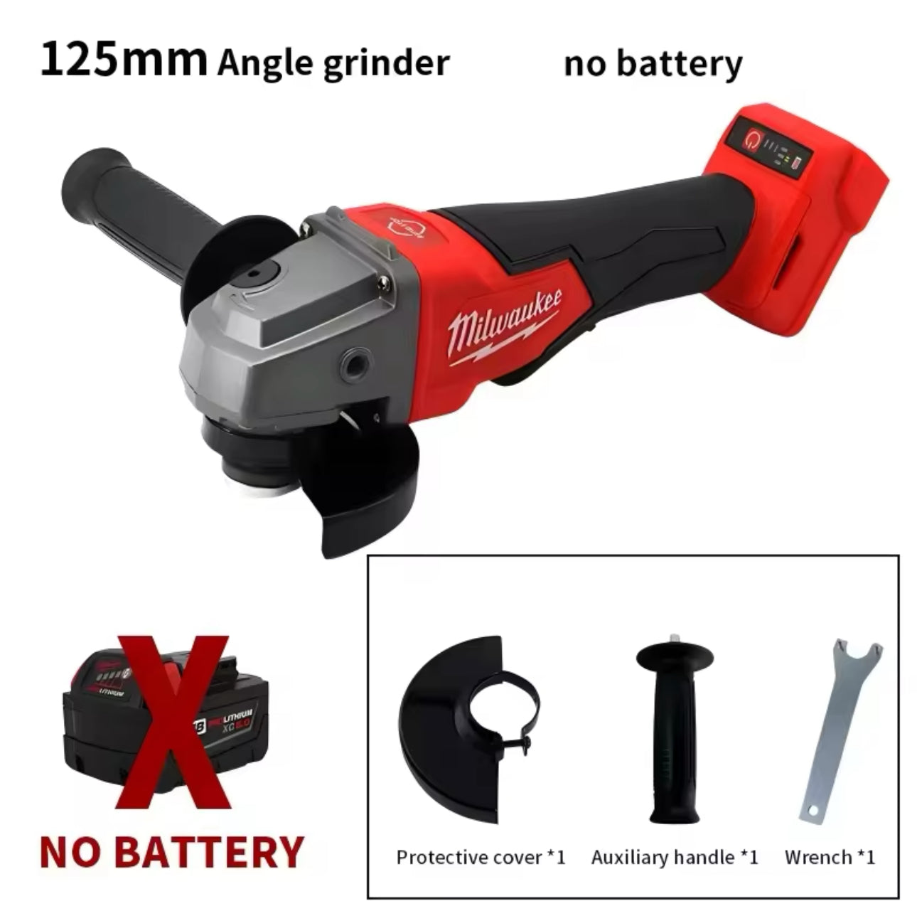 125mm Angle Grinder 18v Skin Only