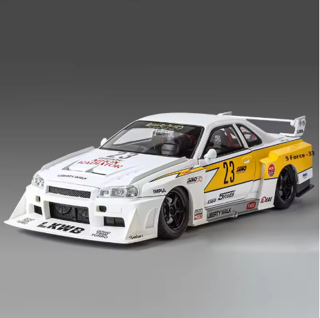 NISSAN SKYLINE R34 RACE CAR DIECAST MODEL 1:24 SCALE