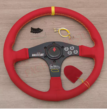 RALLIART RED RACING STEERING WHEEL