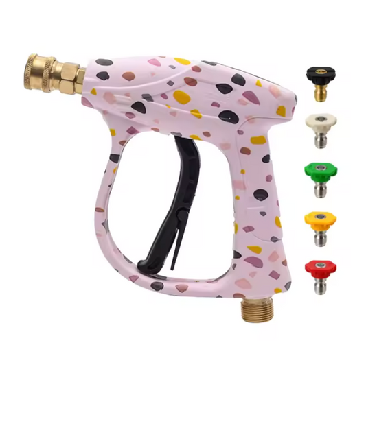 Pressure Washer Shortie Gun With 5 Spray tips