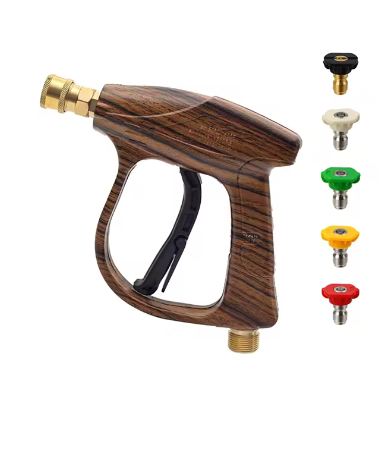 Pressure Washer Shortie Gun With 5 Spray tips