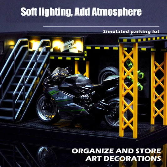 1:12 MODEL WORKSHOP CAR AND BIKE DISPLAY