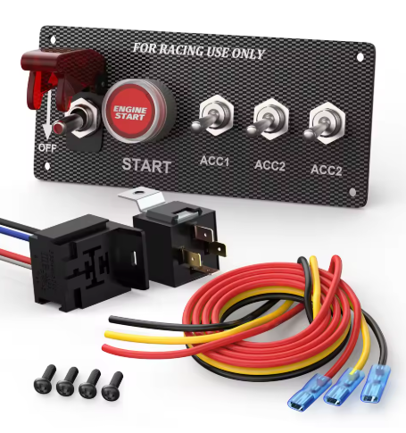 Race Car Ignition Start Switch Panel