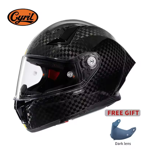 CARBON FIBRE FULL FACE HELMET DOT/ECE CERTIFIED. FREE GIFT WITH PURCHASE