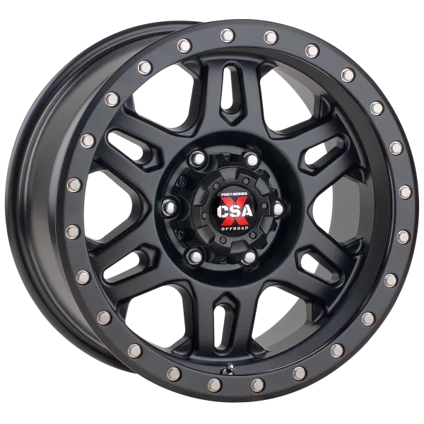 CSA MILITANT Offroad Wheels Satin Black & Satin Grey Black Lip