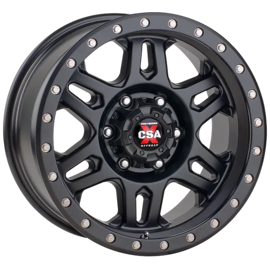 CSA MILITANT Offroad Wheels Satin Black & Satin Grey Black Lip