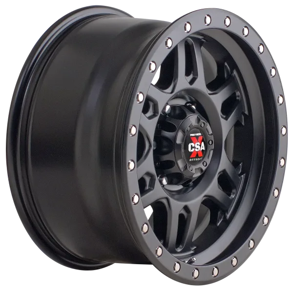 CSA MILITANT Offroad Wheels Satin Black & Satin Grey Black Lip