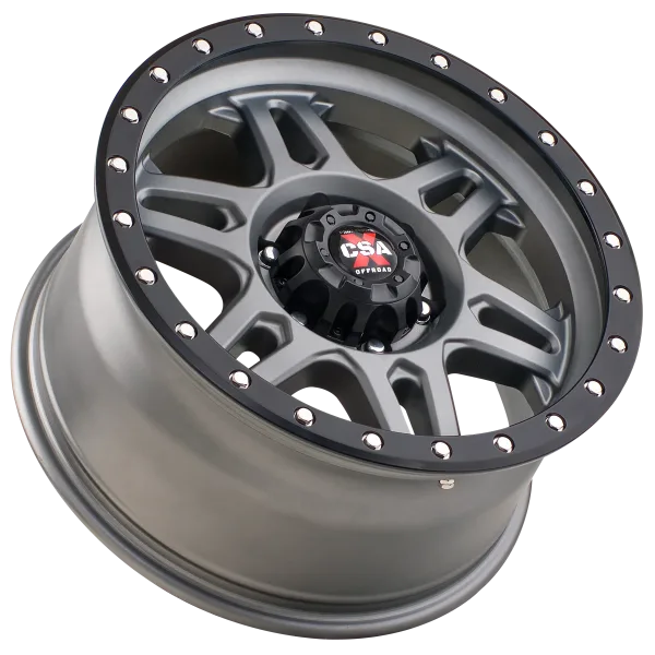 CSA MILITANT Offroad Wheels Satin Black & Satin Grey Black Lip