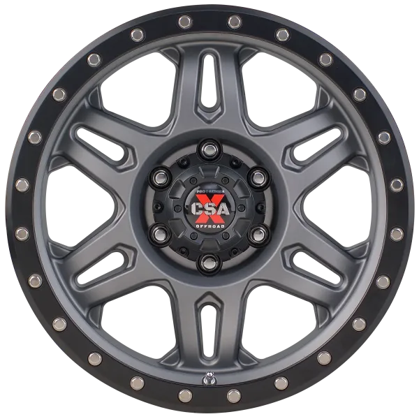 CSA MILITANT Offroad Wheels Satin Black & Satin Grey Black Lip