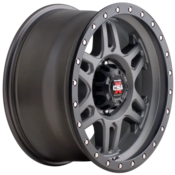 CSA MILITANT Offroad Wheels Satin Black & Satin Grey Black Lip