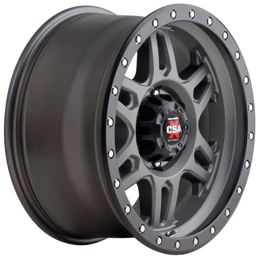 CSA MILITANT Offroad Wheels Satin Black & Satin Grey Black Lip