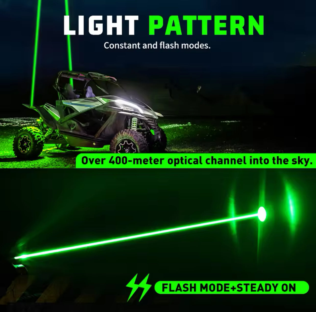 Led Laser Whip Light. MULTI COLOUR MODEL