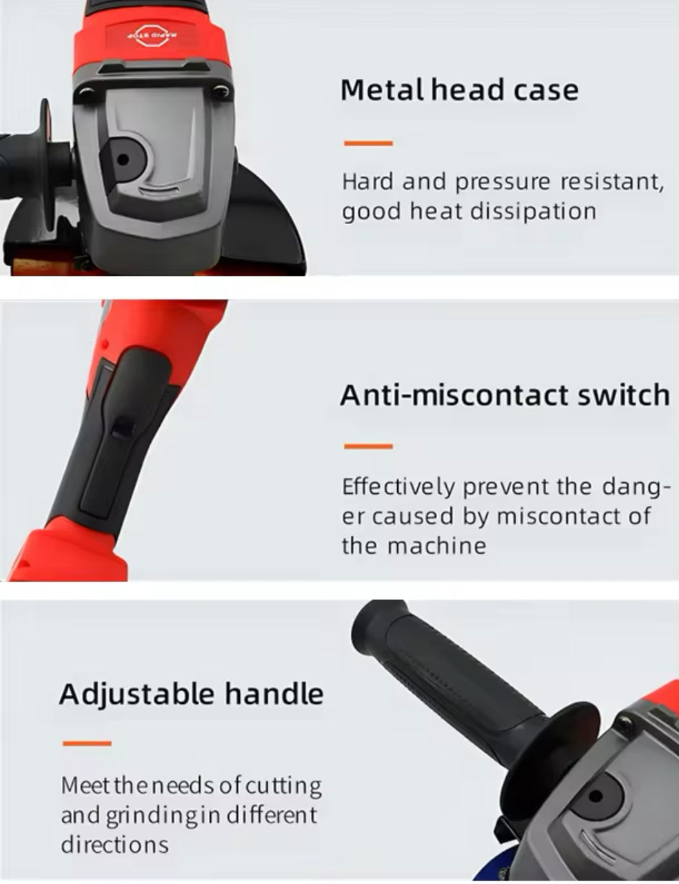 125mm Angle Grinder 18v Skin Only