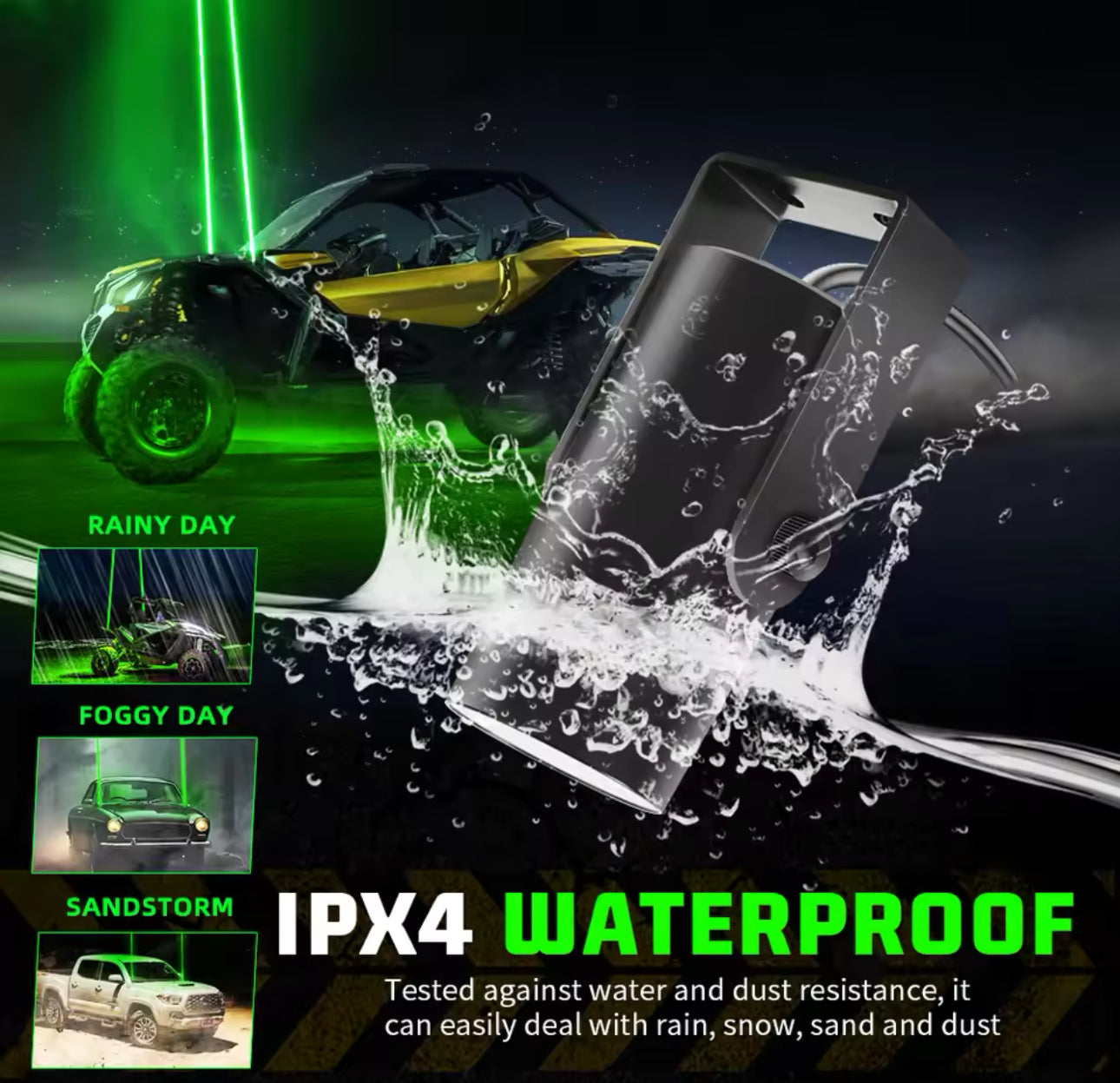Led Laser Whip Light. MULTI COLOUR MODEL