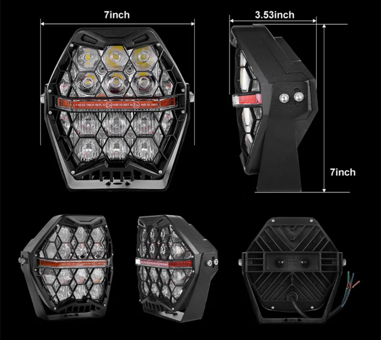7 Inch LED Spotlights Pair