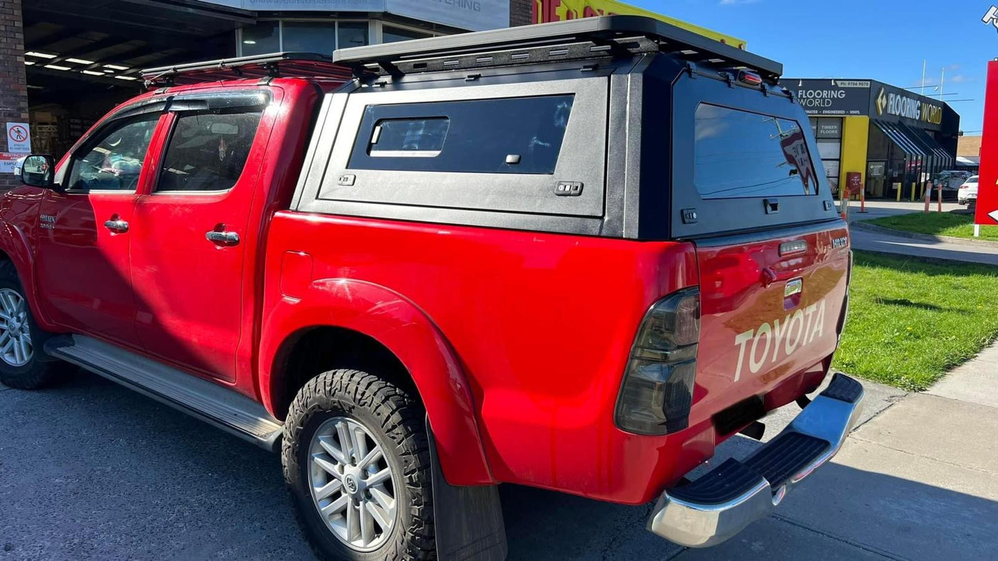 GRG Aluminium Canopy For Mazda BT50 2012-08/2020 Dual Cab 4 Sided Windows Toughened Glass