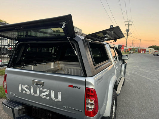 GRG Aluminium Canopy For Mitsubishi Triton MN 2009-15, Dual Cab 4 Sided Window Toughened Glass