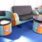 Oil Drum Furniture Custom 5pc Set. 4 Chairs 1 Table.