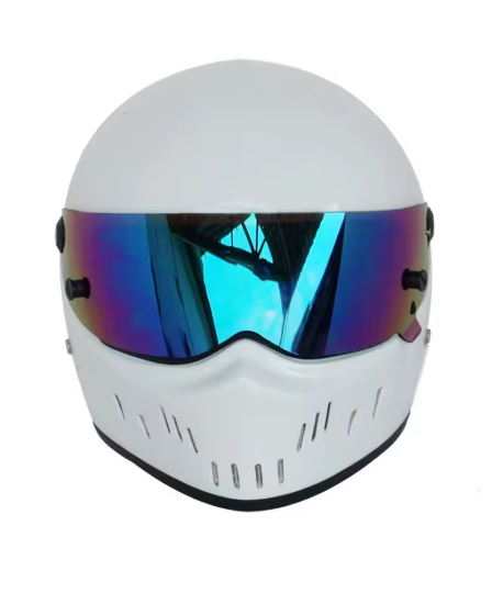 WHITE FULL FACE HELMET DOT/ECE CERTIFIED. TRACK AND STREET