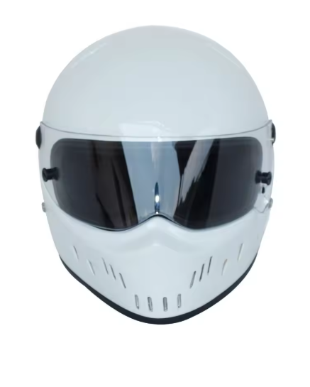 WHITE FULL FACE HELMET DOT/ECE CERTIFIED. TRACK AND STREET