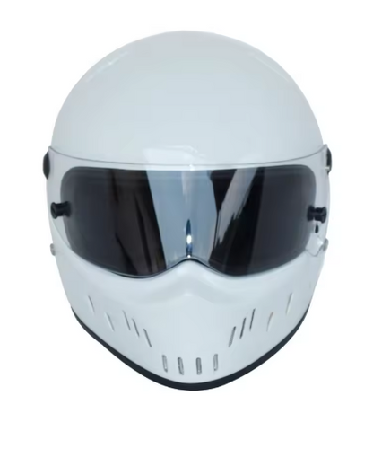 WHITE FULL FACE HELMET DOT/ECE CERTIFIED. TRACK AND STREET