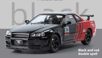 NISSAN SKYLINE R34 GTR DIECAST MODEL TOY 1:24