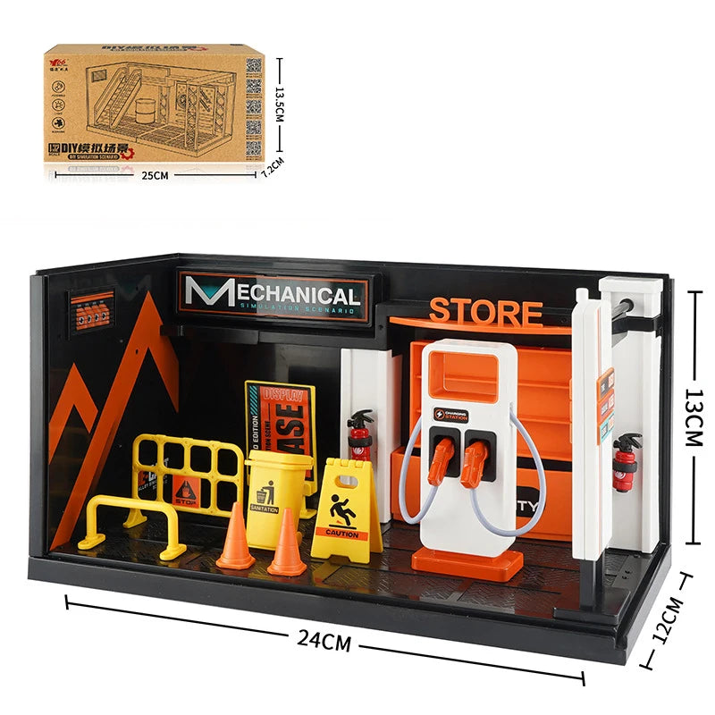 1:12 MODEL WORKSHOP CAR AND BIKE DISPLAY