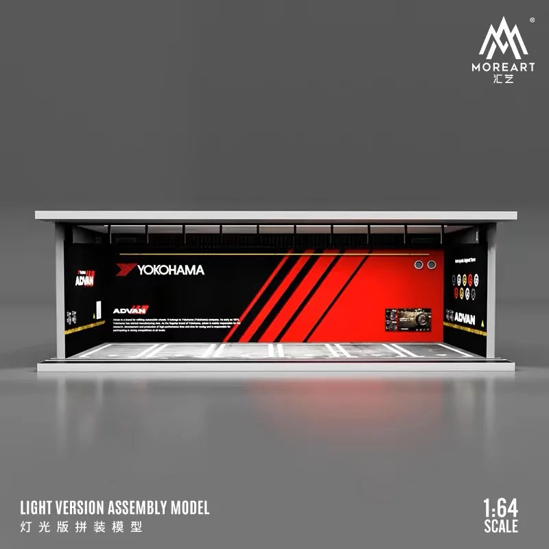 JDM 1:64 DISPLAY GARAGE CASE FOR CAR MODELS WITH LED LIGHT