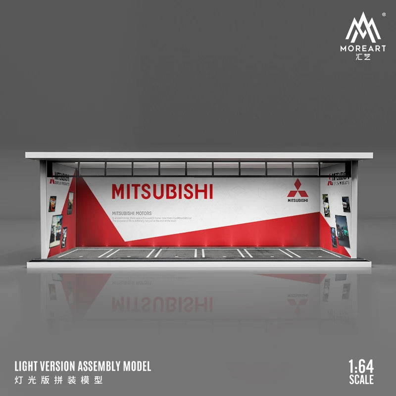 JDM 1:64 DISPLAY GARAGE CASE FOR CAR MODELS WITH LED LIGHT