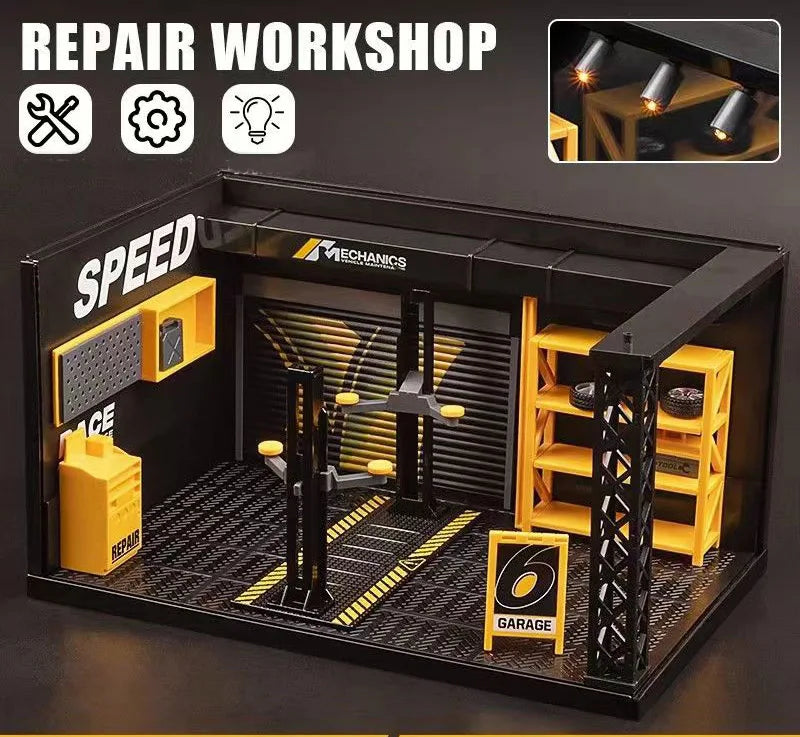 1:12 MODEL WORKSHOP CAR AND BIKE DISPLAY