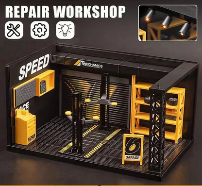 1:12 MODEL WORKSHOP CAR AND BIKE DISPLAY