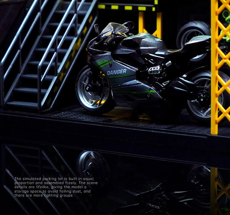 1:12 MODEL WORKSHOP CAR AND BIKE DISPLAY