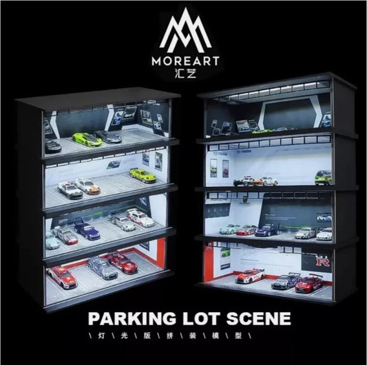 JDM 1:64 DISPLAY GARAGE CASE FOR CAR MODELS WITH LED LIGHT
