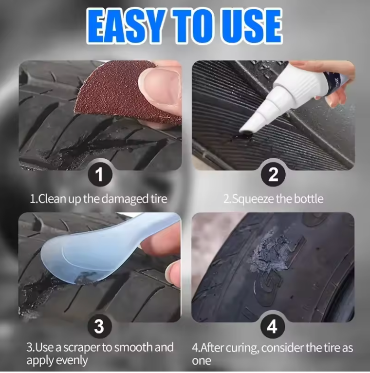 Side Wall Tyre Repair. Tyre In A Tube.