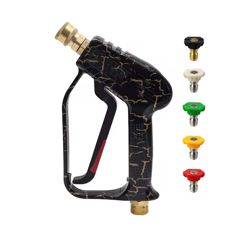 Pressure Washer Shortie Gun With 5 Spray tips