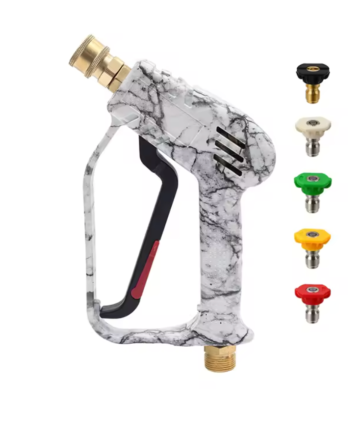 Pressure Washer Shortie Gun With 5 Spray tips