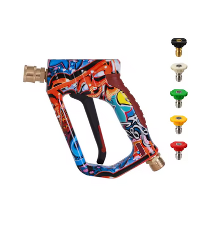 Pressure Washer Shortie Gun With 5 Spray tips