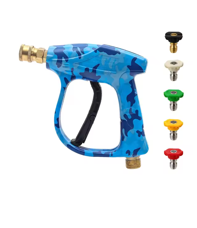 Pressure Washer Shortie Gun With 5 Spray tips