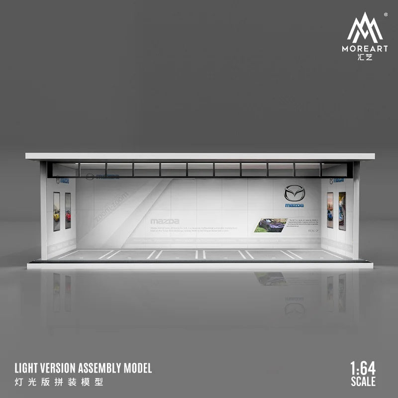 JDM 1:64 DISPLAY GARAGE CASE FOR CAR MODELS WITH LED LIGHT