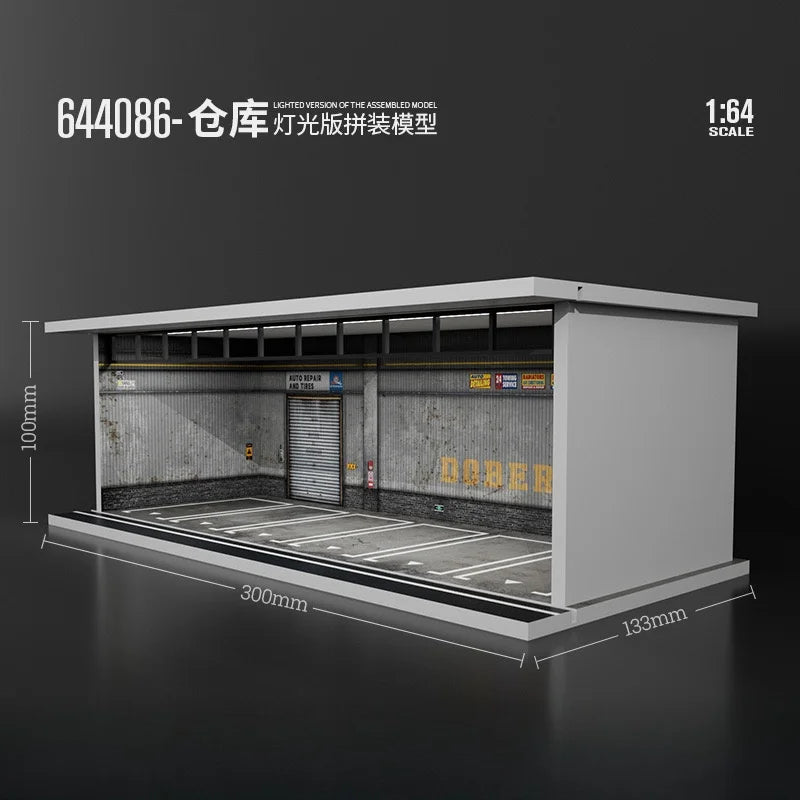 JDM 1:64 DISPLAY GARAGE CASE FOR CAR MODELS WITH LED LIGHT