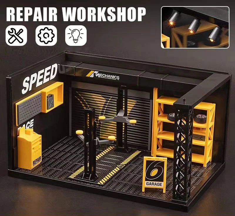 1:12 MODEL WORKSHOP CAR AND BIKE DISPLAY