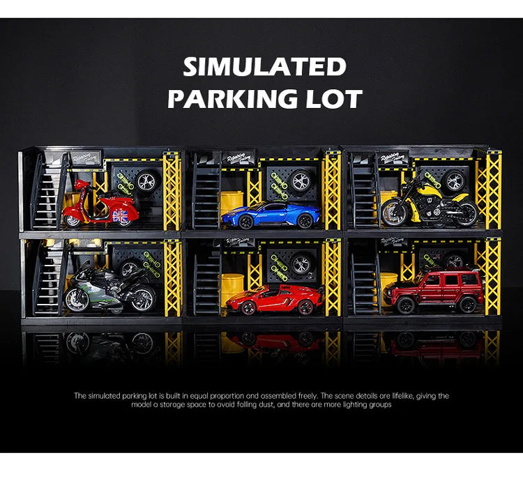 1:12 MODEL WORKSHOP CAR AND BIKE DISPLAY