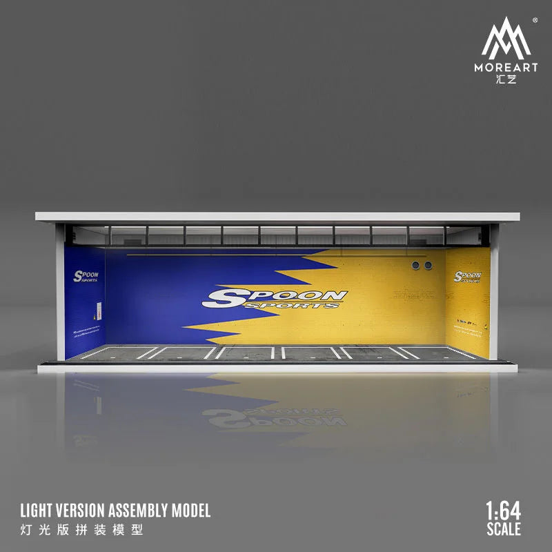 JDM 1:64 DISPLAY GARAGE CASE FOR CAR MODELS WITH LED LIGHT