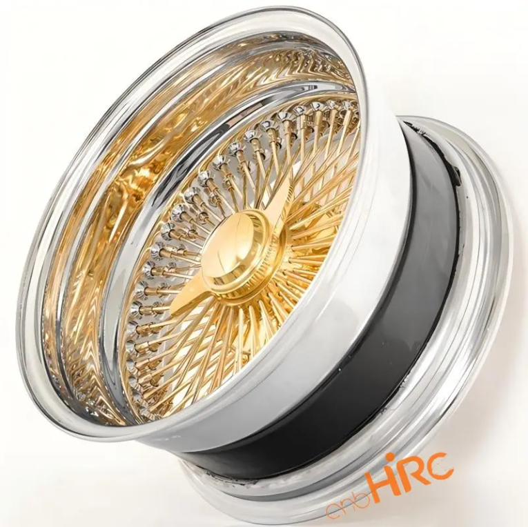 Gold/Chrome Wire Spoke Classic Wheels Custom Made